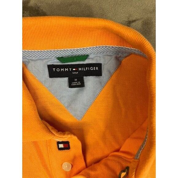 Men’s‎ Orange Tommy Hilfiger Golf Polo Shirt Size Large Brand Casual Logo - Picture 5 of 6